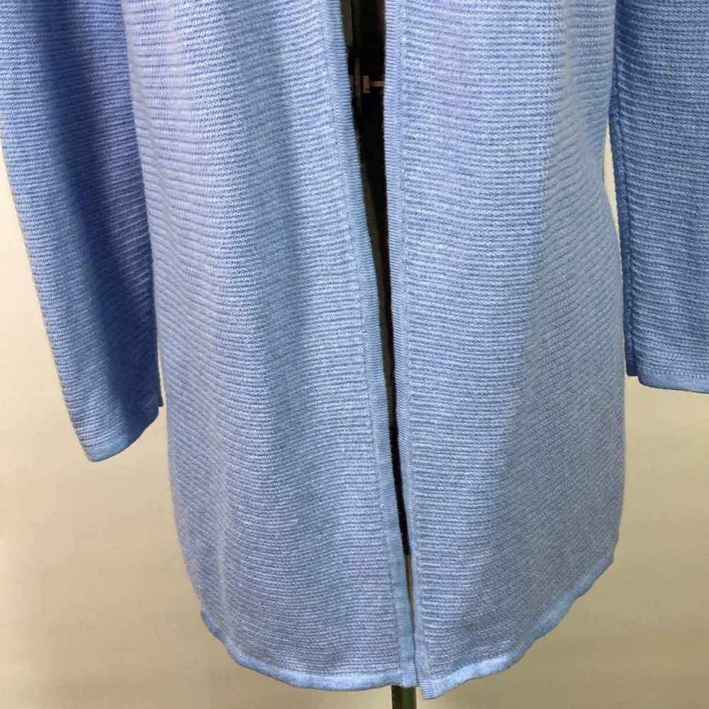 Talbots Mid Length Close Knit Open Front Cotton Blend Sweater/Coat Size Sp